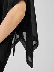 Eileen Fisher Tops &amp; Tees | Sheer Silk Georgette Poncho Black - Women