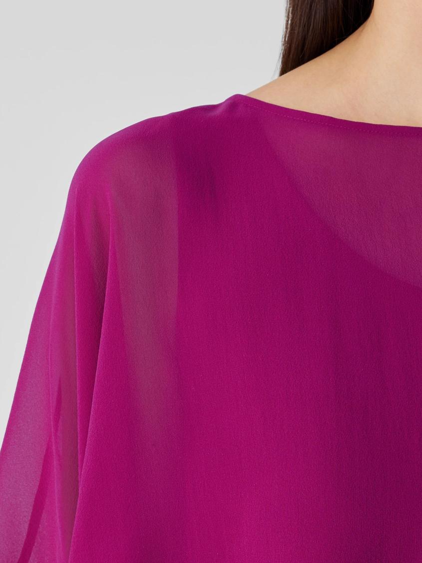 Eileen Fisher Tops &amp; Tees | Sheer Silk Georgette Poncho Rhapsody - Women