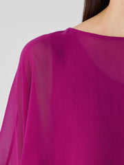 Eileen Fisher Tops &amp; Tees | Sheer Silk Georgette Poncho Rhapsody - Women