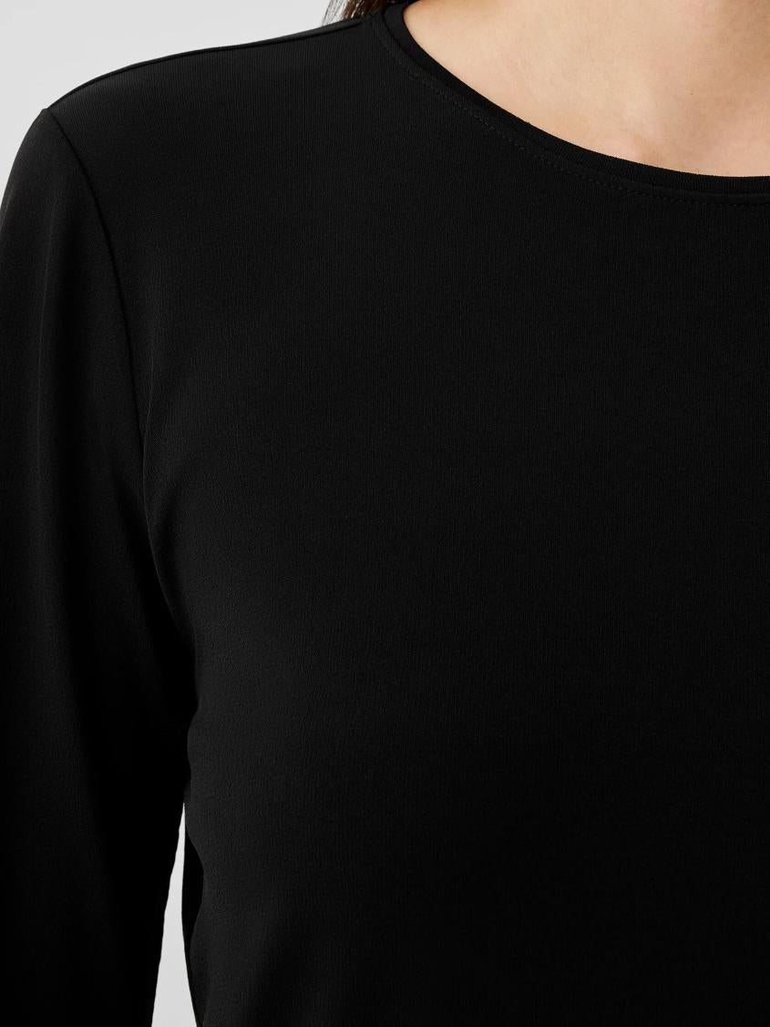 Eileen Fisher Tops &amp; Tees | Stretch Silk Jersey Crew Neck Top Black - Women