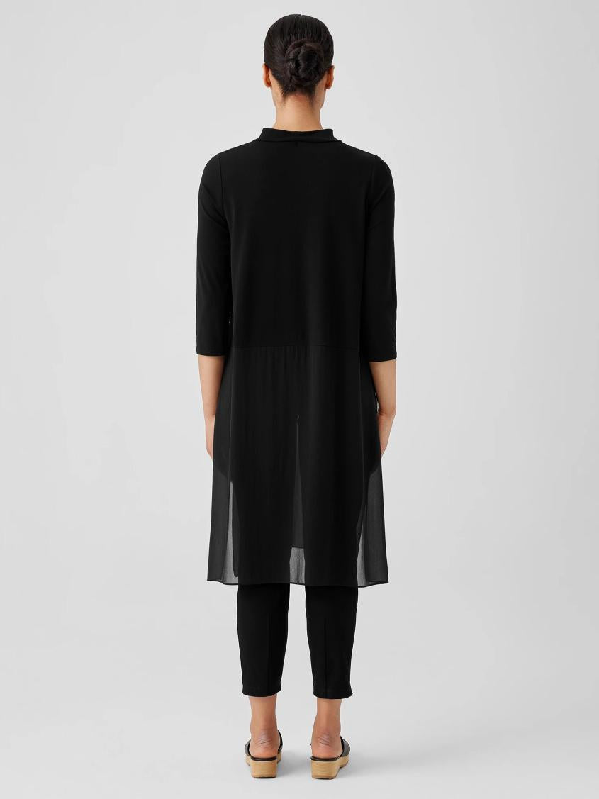 Eileen Fisher Tops &amp; Tees | Stretch Silk Jersey Mock Neck Top Black - Women