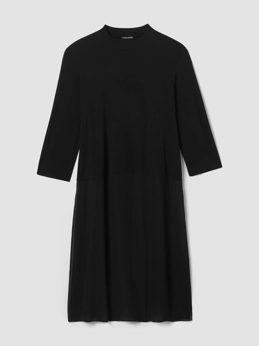 Eileen Fisher Tops &amp; Tees | Stretch Silk Jersey Mock Neck Top Black - Women