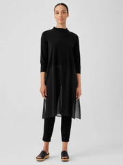 Eileen Fisher Tops &amp; Tees | Stretch Silk Jersey Mock Neck Top Black - Women