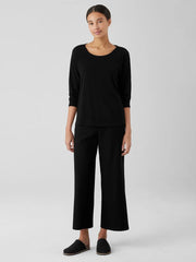 Eileen Fisher Tops &amp; Tees | Stretch Silk Jersey Scoop Neck Top Black - Women