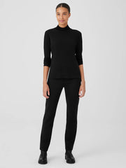 Eileen Fisher Tops &amp; Tees | Stretch Silk Jersey Scrunch Neck Top Black - Women