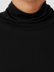 Eileen Fisher Tops &amp; Tees | Stretch Silk Jersey Scrunch Neck Top Black - Women
