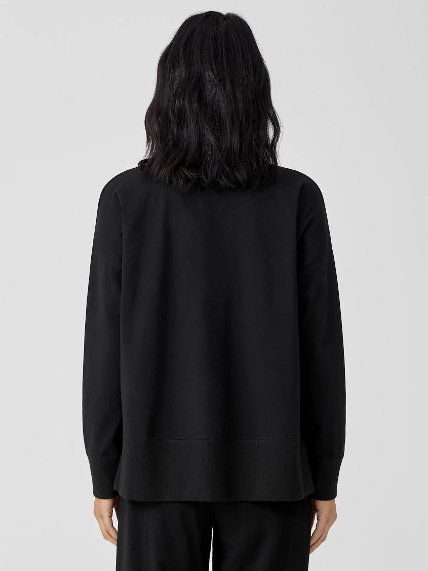 Eileen Fisher Tops &amp; Tees | Traceable Cotton Jersey Crew Neck Top Black - Women