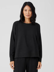 Eileen Fisher Tops &amp; Tees | Traceable Cotton Jersey Crew Neck Top Black - Women