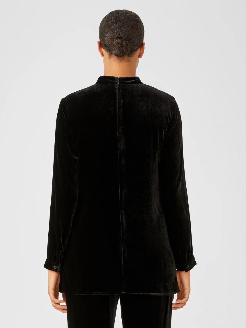 Eileen Fisher Tops &amp; Tees | Velvet Mock Neck Top Black - Women