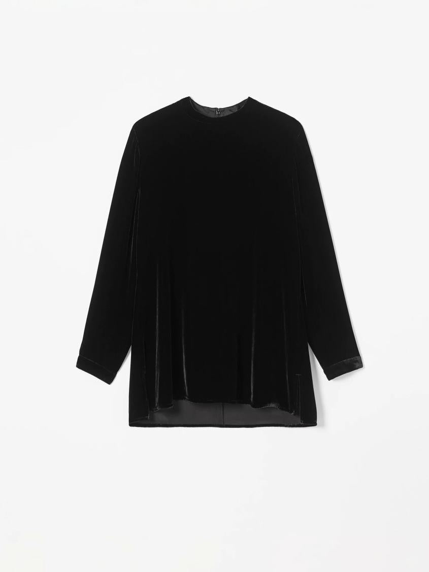 Eileen Fisher Tops &amp; Tees | Velvet Mock Neck Top Black - Women