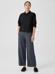 Eileen Fisher Tops &amp; Tees | Washed Organic Cotton Poplin Classic Collar Shirt Black - Women
