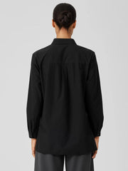 Eileen Fisher Tops &amp; Tees | Washed Organic Cotton Poplin Shirt Black - Women