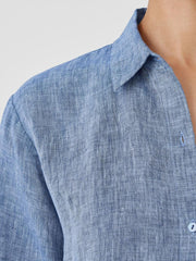 Eileen Fisher Tops &amp; Tees | Yarn-Dyed Handkerchief Organic Linen Shirt Chambray - Women